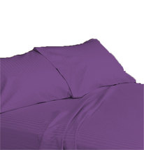 15 &quot; Pocket Purple Stripe Sheet Set Egyptian Cotton Bedding 600 TC choos... - $65.99