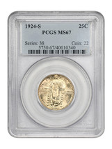 1924-S 25C PCGS MS67 - £7,102.76 GBP