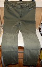 Woman&#39;s Jeans Lands End 36&quot; x 30&quot; Straight Leg Size 16 Rise 11&quot; Green 264S - £18.93 GBP