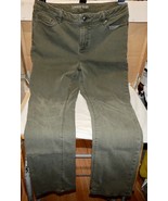 Woman&#39;s Jeans Lands End 36&quot; x 30&quot; Straight Leg Size 16 Rise 11&quot; Green 264S - $23.49
