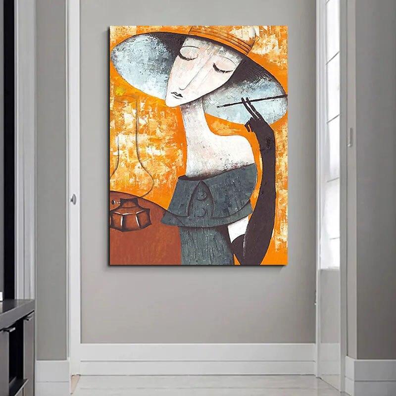 Hand Painted Oil Paintings Picasso People Abstract Wall Art Canvas Abstract For