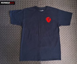 Thunder Trucks Skateboard Shirt Red Heart Charged Grenade Navy Blue Size... - £15.77 GBP