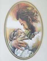Rare &amp; Hand signed Jonas Gerard &quot;Papa&#39;s Arms&quot; Limited Ed. 75/300 Color Litho Art - £387.21 GBP