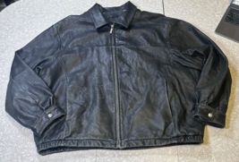Wilsons leather men's pelle studio black leather jacket coat 2XL *Flaw* - $49.99