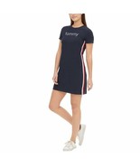 Tommy Hilfiger Women&#39;s Navy Blue Tee Dress Size Large Short Sleeves Knit - £29.25 GBP