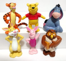 Vintage 1990s Disney Winnie The Pooh Toy Figure Pvc Cake Topper Set Eeyore Owl - £19.94 GBP