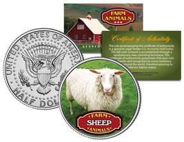 SHEEP * Collectible Farm Animals * JFK Kennedy Half Dollar U.S. Colorized Coin - £6.81 GBP