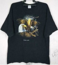Wildlife Adventure Graphic Find USA 13 American Eagles Bird T-Shirt Large Black - £13.44 GBP