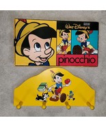 VTG Schmid Walt Disney Pinocchio Decorative Wall Accessory 4 Peg Clothin... - $14.84