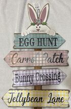 Bunny Road Sign—Wood Garden Stake— 36" X 13"—NEW—SHIPS IN 24 HOURS— - $26.61