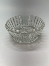 ANTIQUE HEAVY CRYSTAL CUT ROUND SCALLOPED CANDY/NUT DISH/BOWL 4.75” - £7.27 GBP