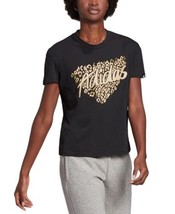 adidas Womens Printed Logo T-Shirt Color Black Size XS - £25.85 GBP