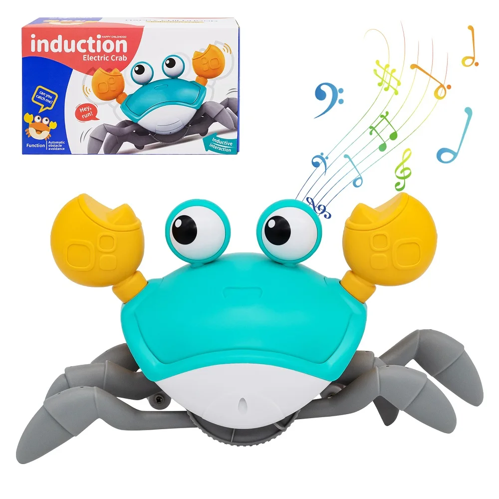E crab toy for baby crawling crab techno escape electronic toys with music toddler gift thumb200