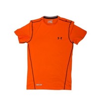 Men&#39;s Under Armour Heat Gear Size Small Fitted Athletic Shirt And Neon Orange  - £8.98 GBP