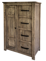 37" Brown Solid Wood Four Drawer Chest - $19,746.91 MXN