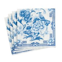 Caspari Blue &amp; White Paper Guest Towel Napkins - Four Packs of 15 - £25.98 GBP