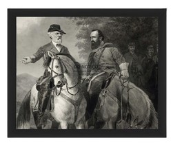 Robert E. Lee Speaking With Stonewall Jackson Civil War 8X10 Framed Photo - £15.74 GBP