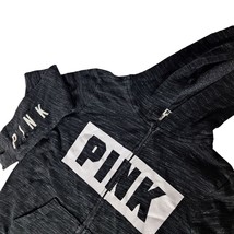 Pink Victoria Secret Women&#39;s Hoodie Size XS Black Spell Out Distressed - €20,84 EUR