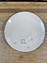 Flintridge China Saucer Plate Daybreak Tan Grey White Platinum Edge Vint... - £5.43 GBP