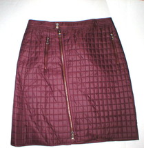 New NWT $378 Womens Dark Red Brick Quilted Skirt Worth NY 6 York Office Work  - £294.75 GBP