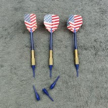 Vintage Darts Soft Touch Brass Plastic American Flag Made In Taiwan Spor... - $7.70