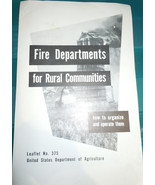 Vintage Fire Departments For Rural Communities US Dept of Agriculture 1959 - $3.99