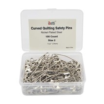 Curved Safety Pins For Quilting, Basting Pins, Size 2, 100-Count - £21.20 GBP