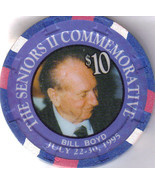 1995 THE SENIORS II Commemorative BILL BOYD $10 Oceanside Card Casino Chip - £6.25 GBP
