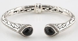 Scott Kay Jewelry 925 Etch Sterling Silver and Diamond-Framed Onyx Cuff Bracelet - £1,319.03 GBP