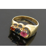 Authenticity Guarantee 
14K GOLD - Vintage Graduated Garnet Sapphire &amp; T... - $532.70