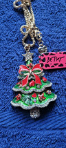 New Betsey Johnson Necklace Christmas Tree Green Holiday Festive Collectible New - £11.98 GBP