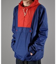 MEN&#39;S GUYS WESC WeSC `Mumrik` Annorak Jacket WINDBREAKER BLUE RED NEW $85 - $46.99