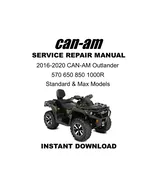 2016-2020 Can-Am Outlander 570 650 850 1000 &amp; Max Models Service Repair ... - €14,75 EUR