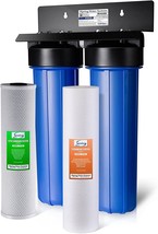 iSpring WGB22B 2-Stage Whole House Water Filtration System with 20” x 4.5” Fine - £294.72 GBP
