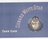 Cunard White Star Cabin Class Queen Mary &amp; Elizabeth Caronia Mauretania ... - $96.92