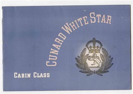 Cunard White Star Cabin Class Queen Mary &amp; Elizabeth Caronia Mauretania Booklet - £76.21 GBP