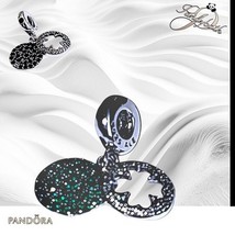 Pandora Dazzling Green Pave Clover Dangle Charm US SELLER  - $48.51