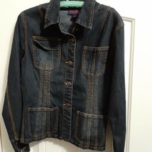 Nina Rossi Woman&#39;s  Denim Jacket size M Fitted Slim - £20.23 GBP