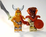 Golden Samurai and Pyro Snake Ninjago set of 2 Custom Minifigures - £7.13 GBP