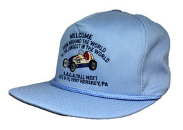 Vintage AACA Hat Cap Strap Back Blue Rope Antique Automobile Club Hershey 1997 - £15.78 GBP