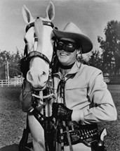 Clayton Moore in The Lone Ranger smiling in costume by Silver 16x20 Canvas Gicle - £55.12 GBP