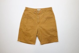 Vintage 90s Guess Mens 34 Distressed Denim Jean Shorts Jorts Wheat Brown USA - $59.35