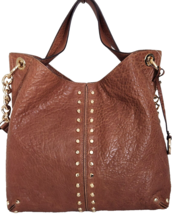 Michael Kors Uptown Astor Studded Walnut Brown Leather Large Tote Bagnwt! - £232.19 GBP