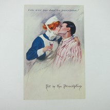 Postcard Nurse Kissing Patient Raphael Tuck Oilette Romantic Antique 1910s - £6.31 GBP