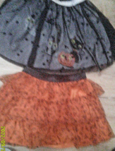 1 girl&#39;s Tutu Halloween  Skirt  sz  7 euc black   &amp; silver - $8.40