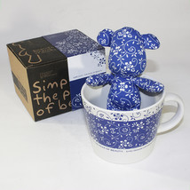 [Flower Blue] Stuffed Bear Mug (3.3 inch height) - $10.99