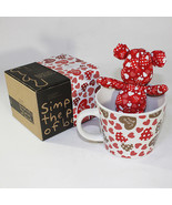 [Heart Red] Stuffed Bear Mug (3.3 inch height) - £8.61 GBP