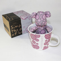 [Flower Pink] Stuffed Bear Mug (3.3 inch height) - $10.99