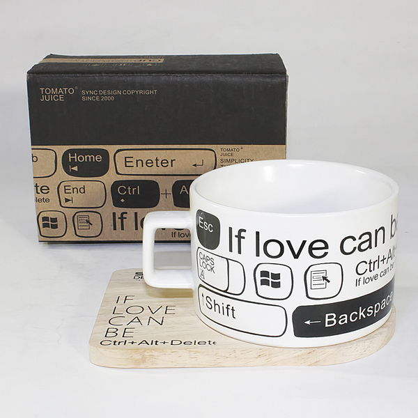 [If Love Can Be] Espresso Cup Wood Coaster (2.5 inch height)