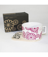 [Flower Pink] Espresso Cup Wood Coaster (2.5 inch height) - £7.83 GBP